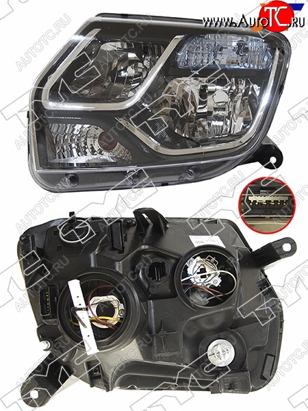 13 599 р. Фара левая (под электрокорректор) TYC  Renault Duster  HS (2015-2021) рестайлинг  с доставкой в г. Керчь