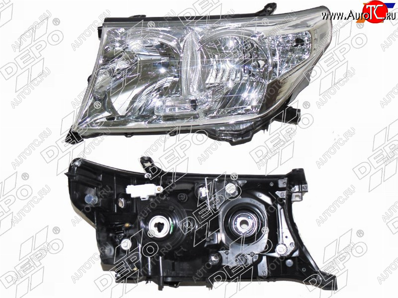 9 299 р. Фара TOYOTA LAND CRUISER 200 07-11 LH под электрокорректор, не ксенон (Евросвет)                     DEPO 212-11M1L-LD-EM  с доставкой в г. Керчь