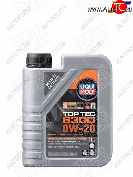2 199 р. Масло моторное LIQUI MOLY Top Tec 6300 0W-20 SNC5 1л LIQUI MOLY 21216  с доставкой в г. Керчь
