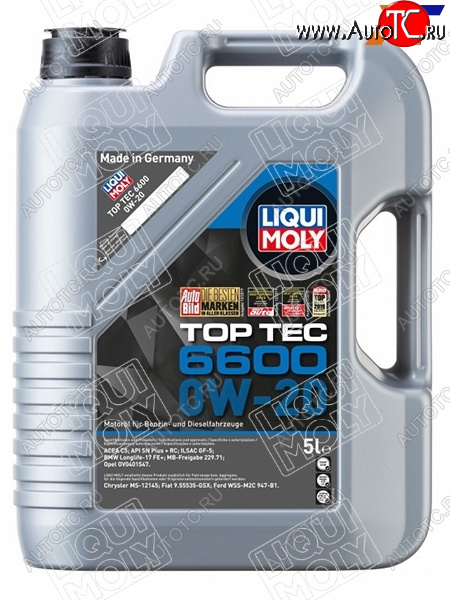 10 699 р. Масло моторное LIQUI MOLY Top Tec 6600 0W-20 SPC5C6 GF-6A 5л LIQUI MOLY 21411  с доставкой в г. Керчь