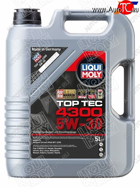 9 549 р. Масло моторное LIQUI MOLY Top Tec 4300 5W-30 C2 5л LIQUI MOLY 2324  с доставкой в г. Керчь