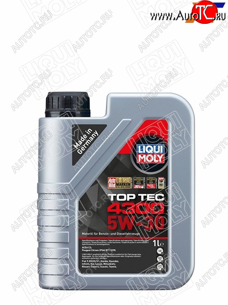2 099 р. Масло моторное LIQUI MOLY Top Tec 4300 5W-30 C2 1л LIQUI MOLY 2323  с доставкой в г. Керчь