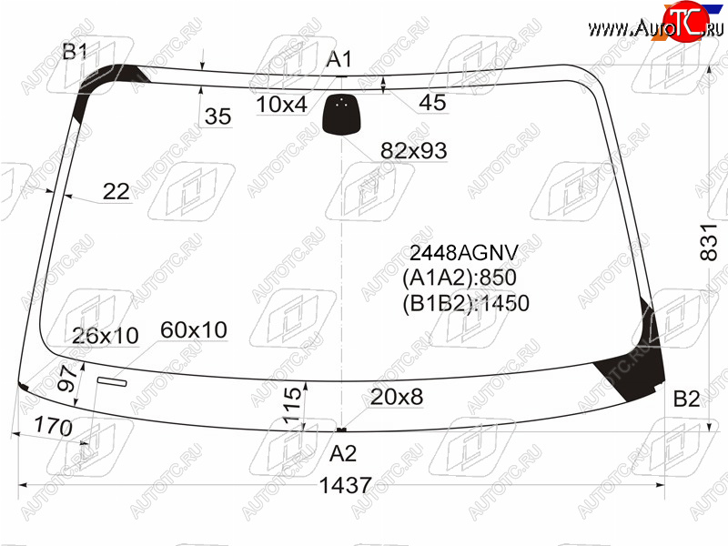 5 449 р. Стекло лобовое BMW 1-Series 04-13 FUYAO 2448AGNV  с доставкой в г. Керчь