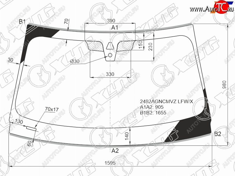 12 249 р. Стекло лобовое (Камера Датчик дождя Молдинг) BMW X5 18-  X7 18- XYG 2492AGNCMVZ LFW/X  с доставкой в г. Керчь