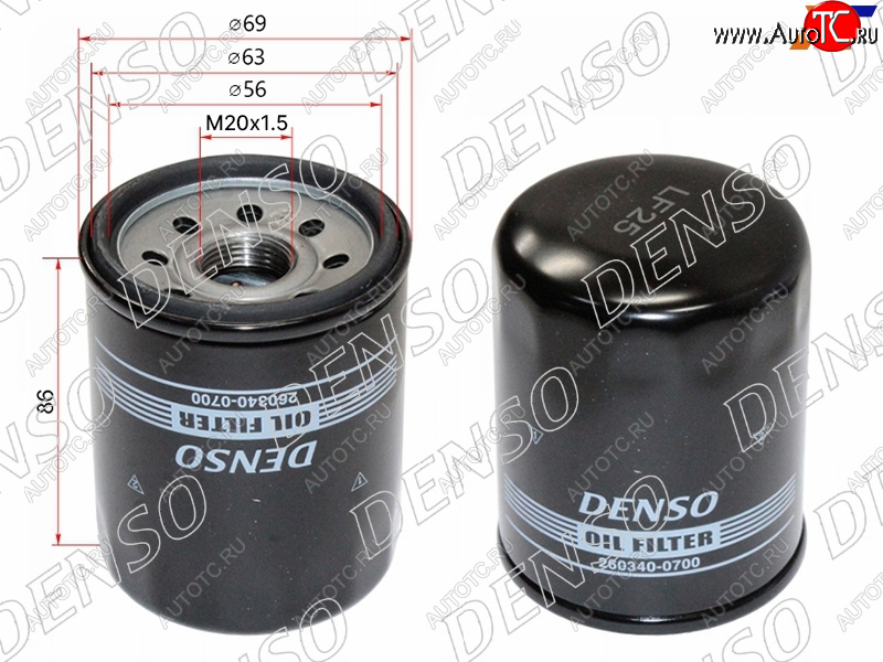629 р. Фильтр масляный DENSO  Honda Civic ( EG,  EJ,EK,EM) (1992-2000) седан, седан дорестайлинг, хэтчбэк 3 дв. дорестайлинг, седан рестайлинг, хэтчбэк 3 дв. рестайлинг  с доставкой в г. Керчь