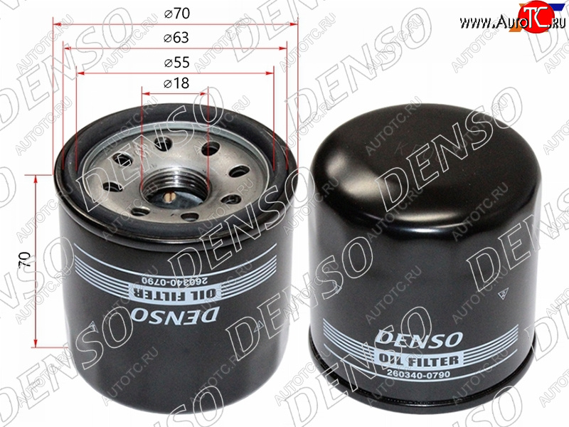 549 р. Фильтр масляный NISSAN QG#, MR20DE, QR20,25, SR20,VQ 20,25, HR#                                      DENSO 260340-0790  с доставкой в г. Керчь
