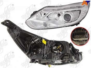 30 699 р. Фара FORD FOCUS III 11-15 LH под ксенон,ДХО, c корректором                                           DEPO 431-11A7LMLDHEM  с доставкой в г. Керчь. Увеличить фотографию 2