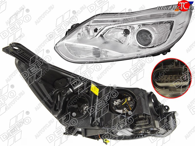 30 699 р. Фара FORD FOCUS III 11-15 LH под ксенон,ДХО, c корректором                                           DEPO 431-11A7LMLDHEM  с доставкой в г. Керчь
