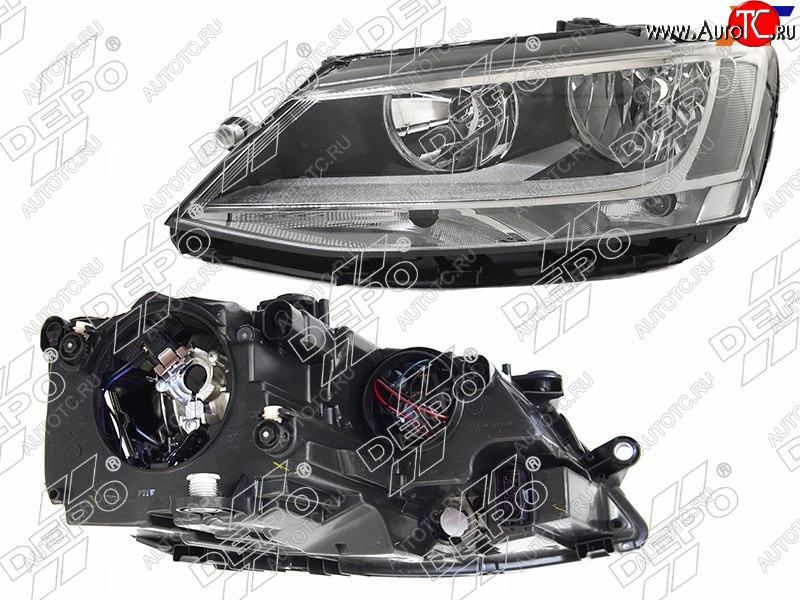 14 249 р. Фара Volkswagen Jetta 10-14 (Спереди Слева) DEPO 441-11G6LMLDEM2  с доставкой в г. Керчь