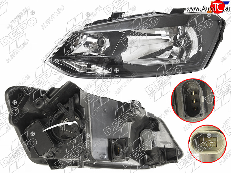 10 349 р. Фара VW POLO 10-20 LH 4D с корректором                                                               DEPO 441-11G9LMLDEM2  с доставкой в г. Керчь