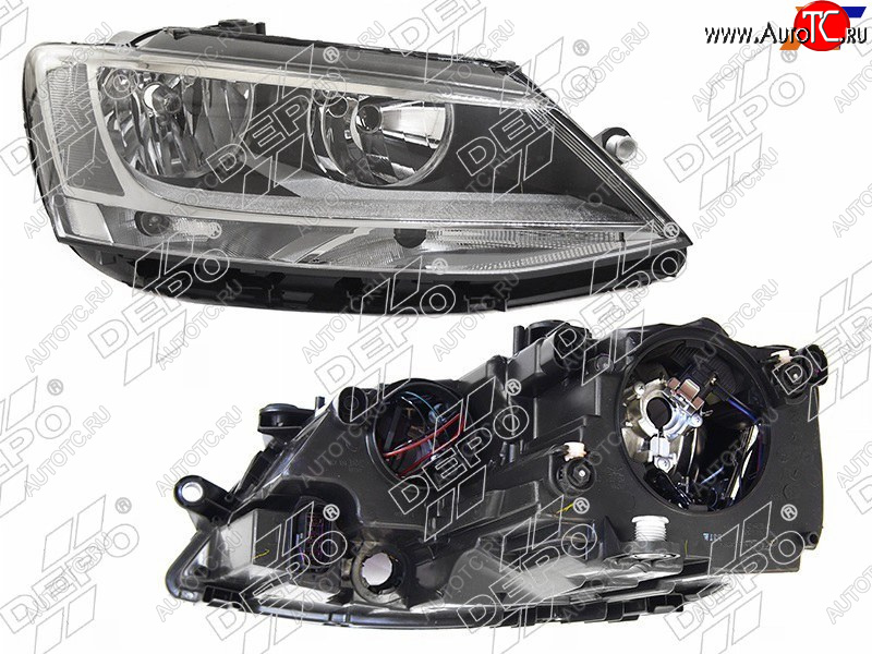 14 249 р. Фара Volkswagen Jetta 10-14 (Спереди Справа) DEPO 441-11G6RMLDEM2  с доставкой в г. Керчь