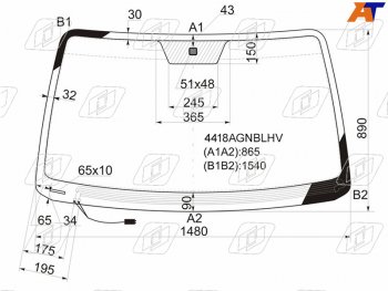 7 699 р. Стекло лобовое (Обогрев щеток) Kia Sorento 02-09 FUYAO 4418AGNBLHV  с доставкой в г. Керчь. Увеличить фотографию 1