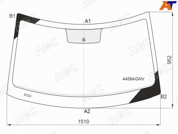 14 699 р. Стекло лобовое KIA SOUL 19-                                                                          AGC 4459AGNV  с доставкой в г. Керчь. Увеличить фотографию 1