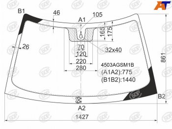 6 599 р. Стекло лобовое (Датчик дождя) LADA 2110 95-14  2111 97-14  2112 99-09  Priora 07-18 BOR 4503AGSM1B  с доставкой в г. Керчь. Увеличить фотографию 1