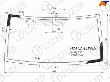 6 649 р. Стекло лобовое УАЗ Патриот 14-  Патриот Пикап 14-  Патриот Профи 17- XYG 4593AGN LFW/X  с доставкой в г. Керчь. Увеличить фотографию 1