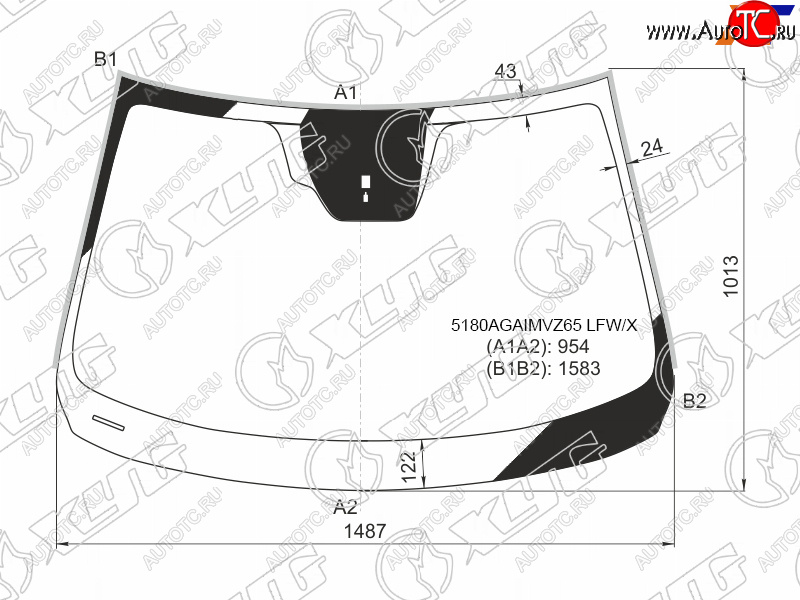 7 999 р. Стекло лобовое (Датчик дождя Молдинг) XYG Mazda 6 GJ 2-ой рестайлинг седан (2018-2025)  с доставкой в г. Керчь