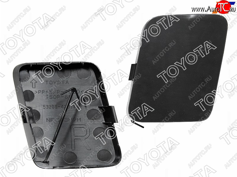 999 р. Заглушка бампера RH под крюк SAT Toyota RAV4 XA30 5 дв. 2-ой рестайлинг (2010-2013)  с доставкой в г. Керчь