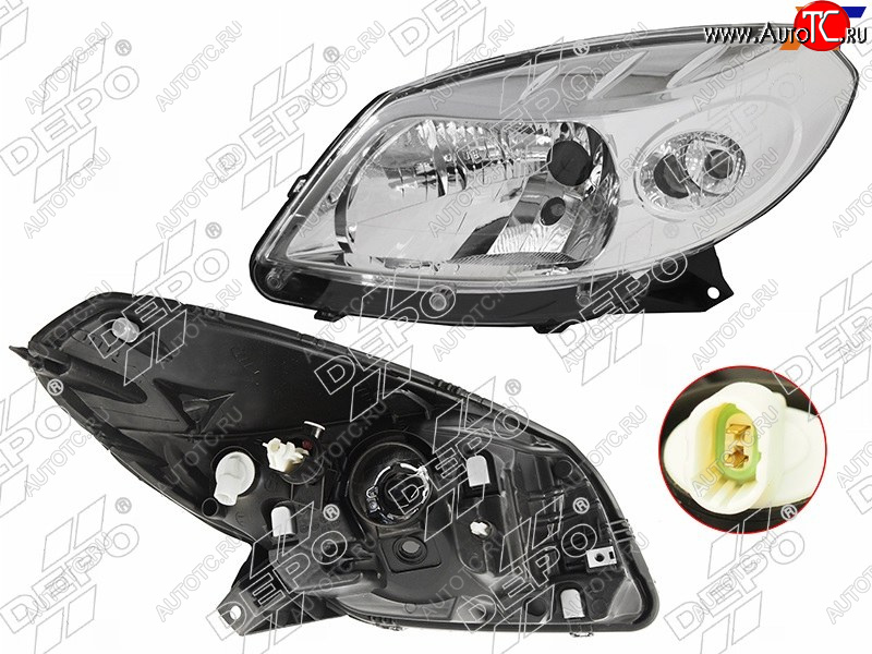 11 399 р. Фара RENAULT SANDERO 10-14 LH                                                                        DEPO 551-1170L-LDEM1  с доставкой в г. Керчь