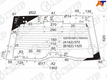 Стекло заднее (Цвет зеленый Обогрев) Honda Passport 98-02  Isuzu MU 98-04  Rodeo 98-04  Wizard 9 XYG 6287BGNR1J RW/H/X