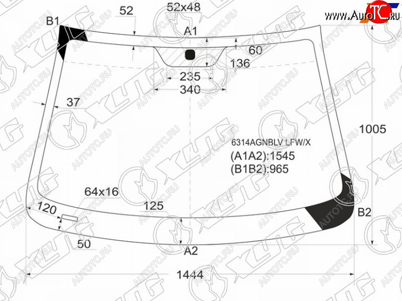 7 199 р. Стекло лобовое Chevrolet Captiva 06-15  Opel Antara 06-15  Daewoo Winstorm 06-10  Saturn Vue 07-1 XYG 6314AGNBLV LFW/X  с доставкой в г. Керчь