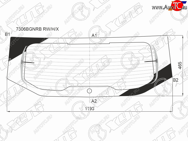 7 999 р. Стекло заднее (Цвет зеленый Обогрев) Renault Duster 21-  Dacia Duster 17- XYG 7306BGNRB RW/H/X  с доставкой в г. Керчь
