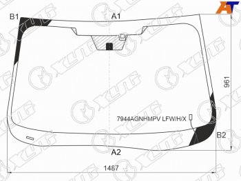9 599 р. Стекло лобовое (Обогрев щеток Две камеры Датчик дождя) Subaru Forester 18-21 XYG 7944AGNHMPV LFW/H/X  с доставкой в г. Керчь. Увеличить фотографию 1
