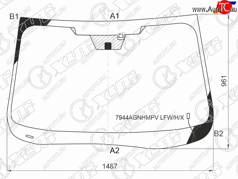 9 599 р. Стекло лобовое (Обогрев щеток Две камеры Датчик дождя) Subaru Forester 18-21 XYG 7944AGNHMPV LFW/H/X  с доставкой в г. Керчь