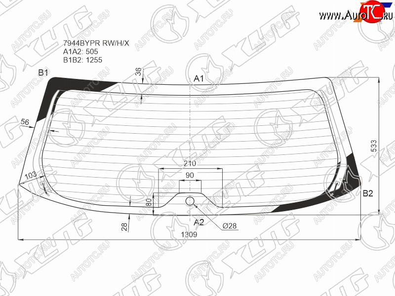 10 999 р. Стекло заднее с обогревом SUBARU FORESTER SK SUV 19-                                                 XYG 7944BYPR RW/H/X  с доставкой в г. Керчь