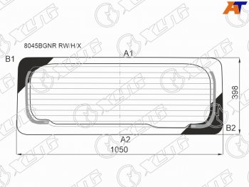 Стекло заднее (Цвет зеленый Обогрев) Suzuki Jimny 18-  Jimny Sierra 18- XYG 8045BGNR RW/H/X