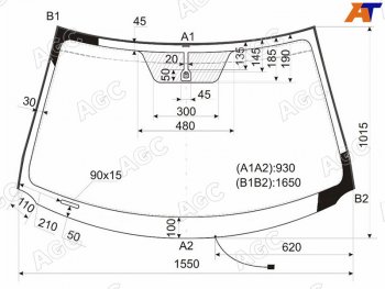 20 399 р. Стекло лобовое с обогревом щеток TOYOTA HIGHLANDERKLUGER 07-13                                      AGC 83G2AGNBLHV  с доставкой в г. Керчь. Увеличить фотографию 1