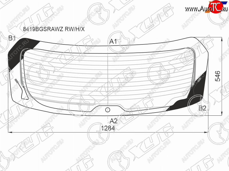 11 999 р. Стекло заднее (Цвет зеленый Обогрев Антенна Молдинг) Lexus NX 14-21 XYG 8419BGSRAWZ RW/H/X  с доставкой в г. Керчь