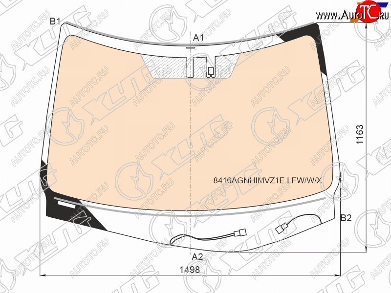 22 599 р. Стекло лобовое (Обогрев полный/Датчик дождя/Молдинг) XYG  Lexus RX350  AL20 (2015-2019) дорестайлинг  с доставкой в г. Керчь