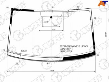 Стекло лобовое (Антенна Молдинг) Volkswagen Transporter 03-15  Multivan 03-15 XYG 8579AGNGYAVZ1B LFW/X