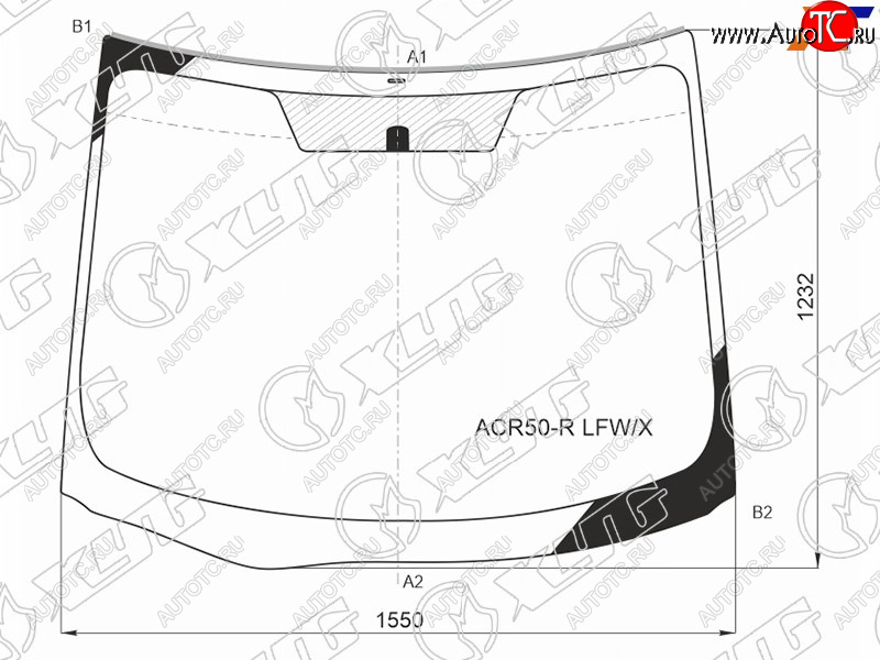 12 999 р. Стекло лобовое TOYOTA ESTIMA 06- XYG ACR50-R LFW/X  с доставкой в г. Керчь