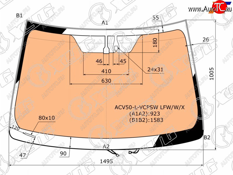 18 649 р. Стекло лобовое (Обогрев полный Датчик дождя Молдинг) Toyota Camry (XV50) 11-21  Camry UAEUSA 11- XYG ACV50-L-VCPSW LFW/W/X  с доставкой в г. Керчь