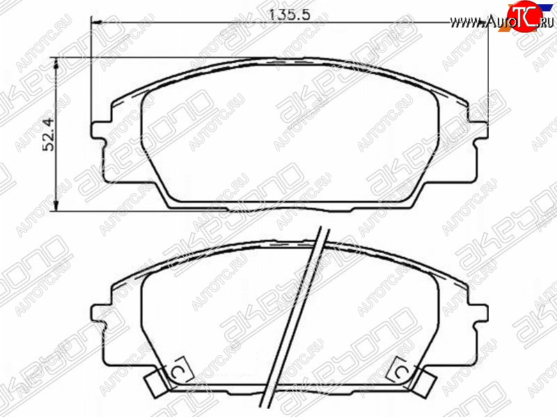 2 699 р. Колодки тормозные перед FL-FR SAT  Honda Civic ( FN,  FK,FN) (2005-2012) купе дорестайлинг, хэтчбэк 5 дв. дорестайлинг, купе рестайлинг, хэтчбэк 5 дв. рестайлинг  с доставкой в г. Керчь
