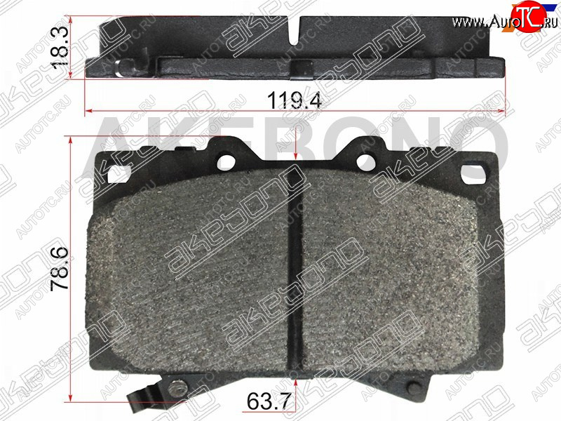 2 999 р. Колодки тормозные перед FL-FR SAT     Toyota Land Cruiser  100 (1998-2007) дорестайлинг, 1-ый рестайлинг, 2-ой рестайлинг  с доставкой в г. Керчь