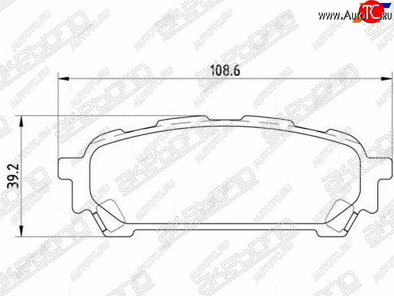1 759 р. Колодки тормозные зад RH-LH SAT Subaru Impreza GC седан (1992-2000)  с доставкой в г. Керчь