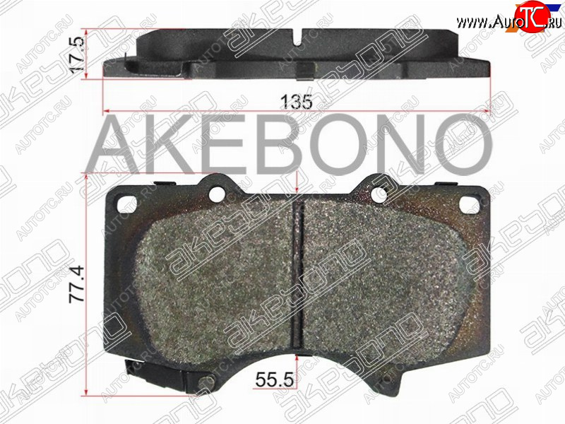 2 499 р. Колодки тормозные перед FR-FL SAT  Lexus GX460  J150 (2009-2022), Lexus GX470  J120 (2002-2007), Mitsubishi Pajero ( 4 V90,  4 V80) (2006-2020), Toyota Land Cruiser Prado ( J120,  J150) (2002-2025)  с доставкой в г. Керчь