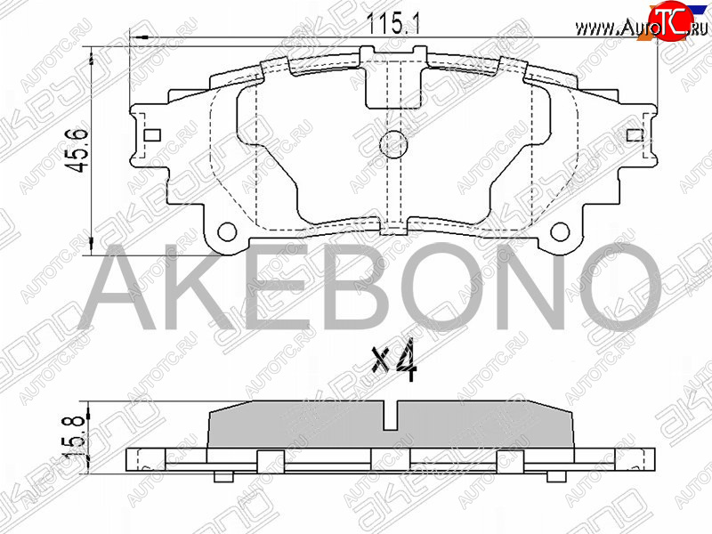 1 699 р. Колодки тормозные задние RH-LH SAT Lexus RX350 AL20 дорестайлинг (2015-2019)  с доставкой в г. Керчь