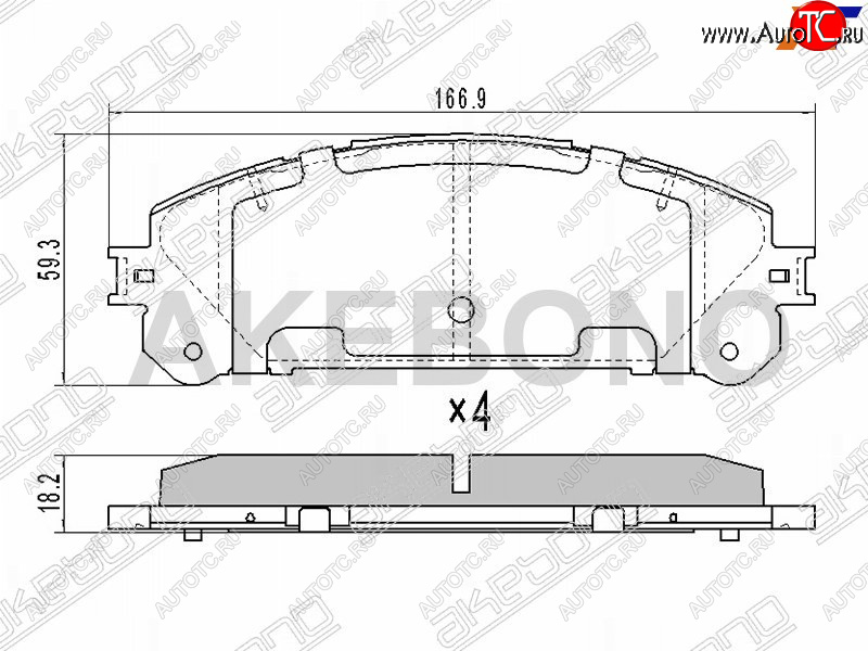 2 799 р. Колодки тормозные перед FL-FR SAT Toyota Highlander XU40 дорестайлинг (2007-2010)  с доставкой в г. Керчь