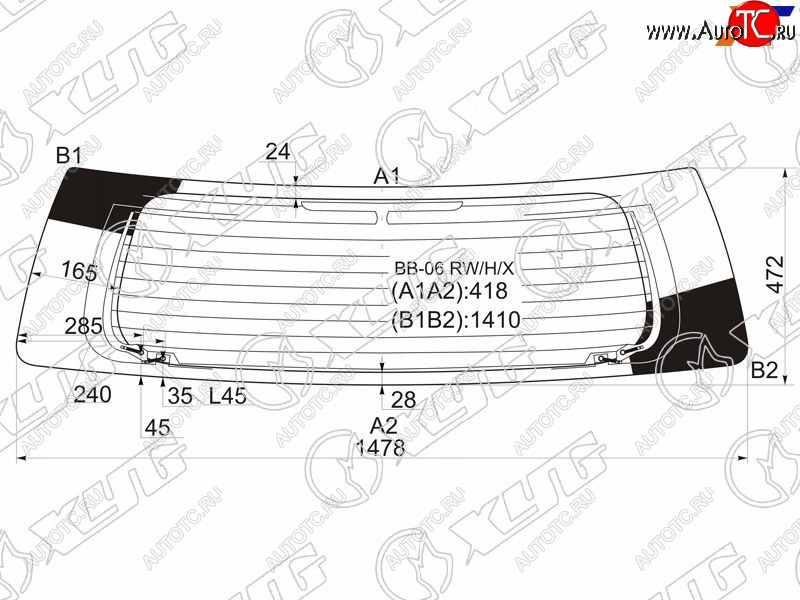 7 999 р. Стекло заднее (Цвет зеленый Обогрев Антенна) Daihatsu Coo 06-13  Materia 06-13  Subaru Dex 08-12 XYG BB-06 RW/H/X  с доставкой в г. Керчь