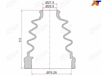 529 р. Пыльник шруса внутреннего LH TOYOTA ACV3#ACV40 NZT260ANE10ACUMCU2030ACM21ACR30AZR65 SAT C-1941T  с доставкой в г. Керчь. Увеличить фотографию 1