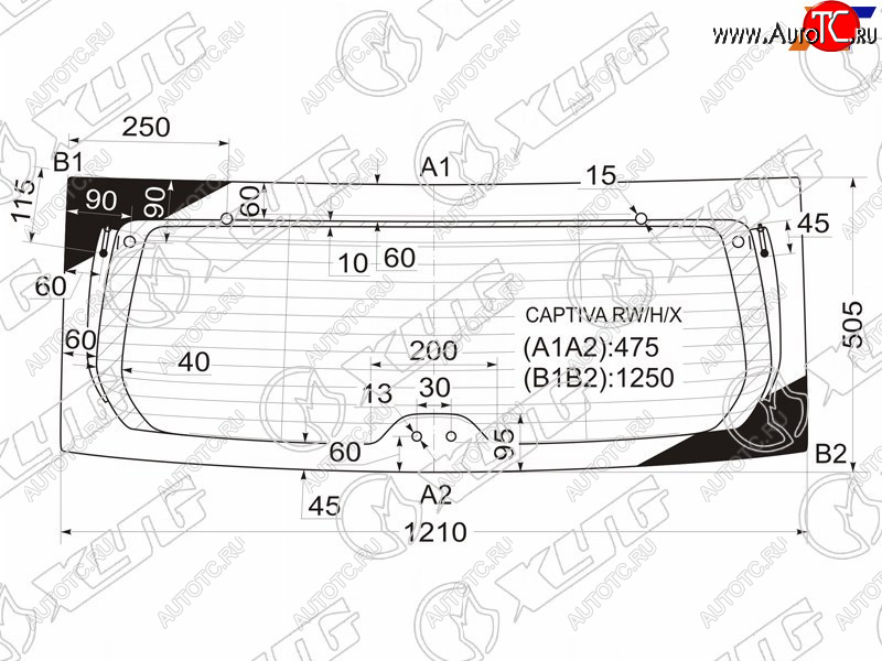 6 449 р. Стекло заднее с обогревом CHEVROLET CAPTIVA 06-16 OPEL ANTARA 06-16                                 XYG CAPTIVA RW/H/X  с доставкой в г. Керчь