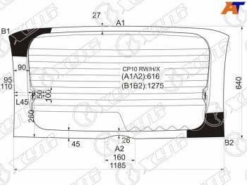 9 699 р. Стекло заднее (Цвет зеленый Обогрев) Toyota Funcargo 99-05  Yaris Verso 99-06 XYG CP10 RW/H/X  с доставкой в г. Керчь. Увеличить фотографию 1