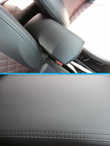 2 599 р. Подлокотники в салон (Люкс Классика гладкий экокожа) Автопилот  Renault Logan  2 - Sandero  (B8) (черный)  с доставкой в г. Керчь. Увеличить фотографию 2