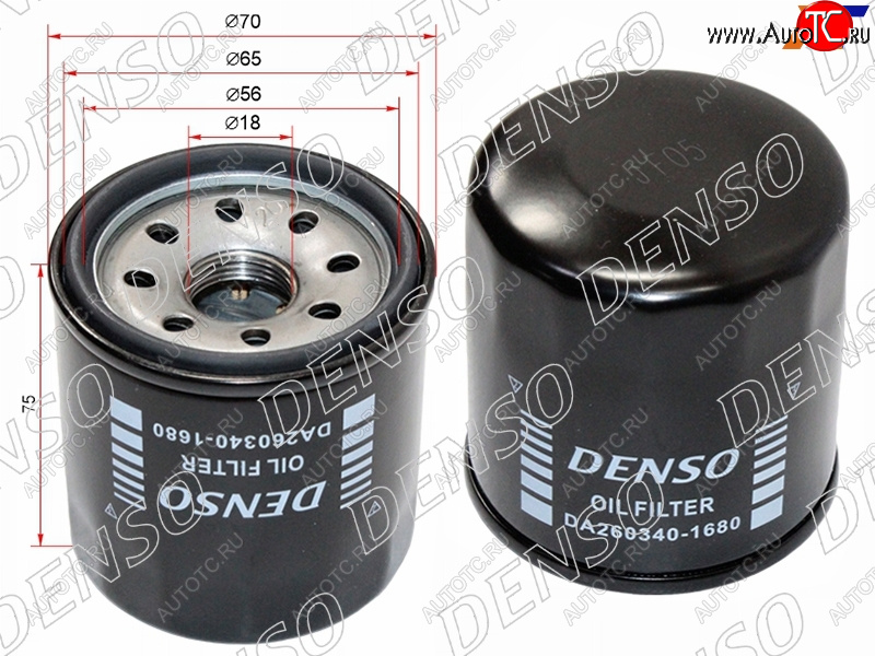 549 р. Фильтр масляный NISSAN QG#, MR20DE, QR20,25, SR20,VQ 20,25, HR# DENSO DA260340-1680  с доставкой в г. Керчь