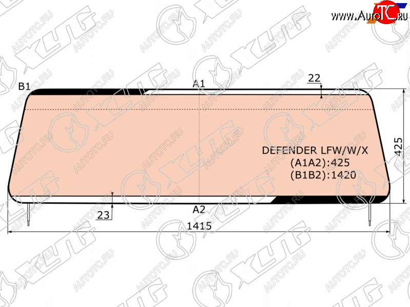 14 649 р. Стекло лобовое (Обогрев полный) Land Rover Defender 83-16 XYG DEFENDER LFW/W/X  с доставкой в г. Керчь