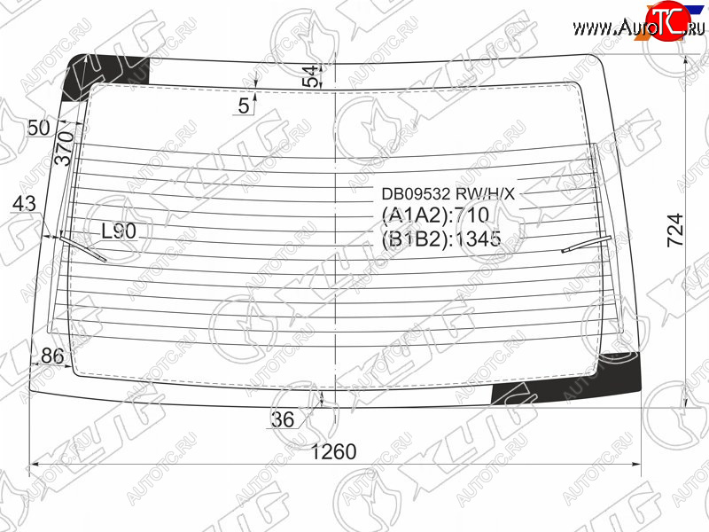 7 999 р. Стекло заднее (Цвет зеленый Обогрев 4D SED) Ford Focus 98-04 XYG DB09532 RW/H/X  с доставкой в г. Керчь