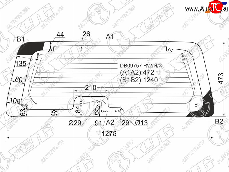 12 449 р. Стекло заднее с обогревом 8 отв. FORD MAVERICKESCAPE 00-07                                          XYG DB09757 RW/H/X  с доставкой в г. Керчь
